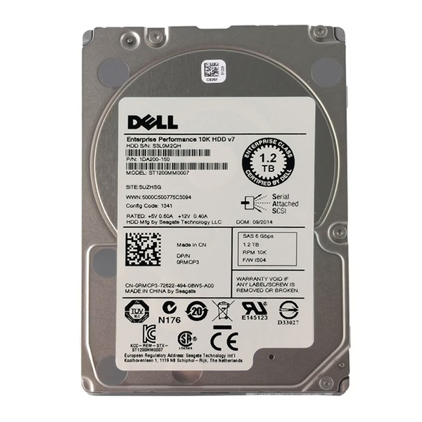 Hd  1 2tb Sas 64mb 10k Rpm 2 5 P/ Servidor Dell 1da200-150 De