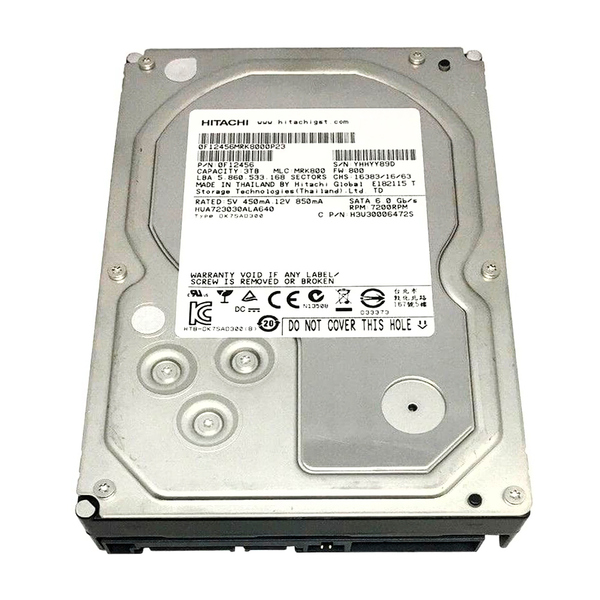 Hd  3tb Sata 3 64mb 7200rpm 3 5 New Pull Hua723030ala640 Hita