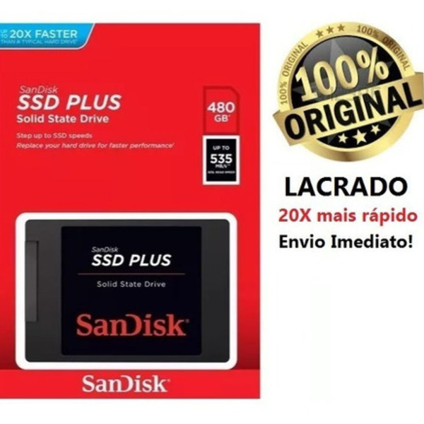 Hd Ssd Sandisk Plus® 480gb 535mb/s Sata 3