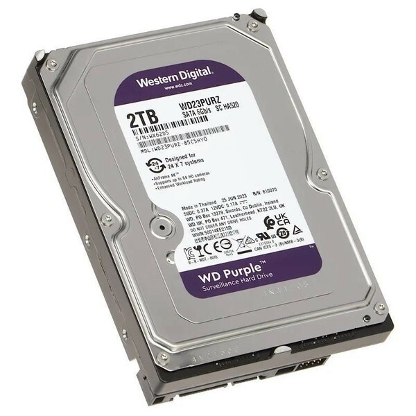 Hd Wester Digital 2tb Purple Sataiii 64mb Wd23purz