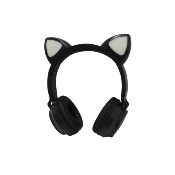 Headphone Bluetooth Gatinho Led Mic Fm Hf-c290bt-preto