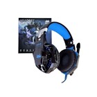 Headset Fone Gamer Com Microfone E Led P3 - Kp-455a Azul