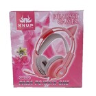 Headset Fone Gamer Com Microfone E Led P3/p2 - Kp-ga04 Rosa