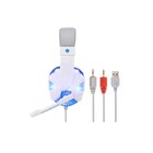 Headset Fone Gamer Com Microfone Kp-397 Branco/azul