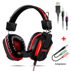 Headset Gamer Fone De Ouvido Com Led Mh7 Preto