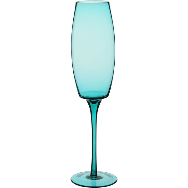 Helga Taça Champanhe 25x7x7cm 230ml Vidro Azul 6 Peças