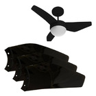 Hélice 3 Pás Para Ventilador De Teto Aliseu Inspire Nano Preto