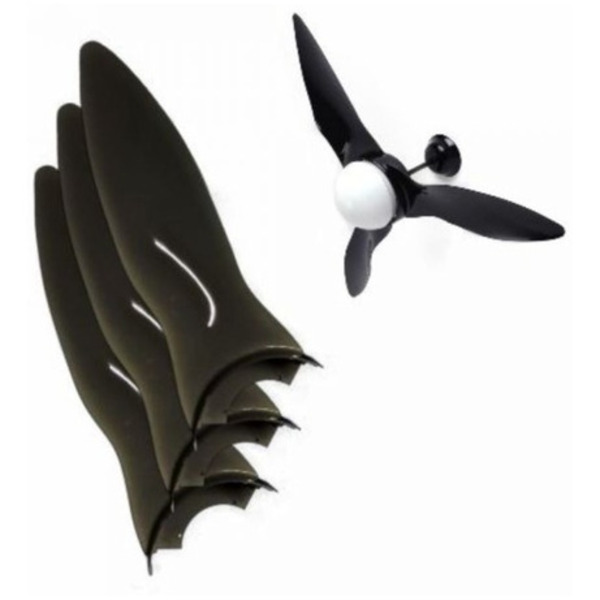 Hélice 3 Pás Para Ventilador De Teto Aliseu Terral Preto