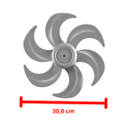 Hélice 6 Pás 30cm Para Ventilador Mondial Vt-31 Cinza