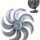 Hélice 8 Pás Para Ventilador Mondial 50cm Vt-51 Cinza