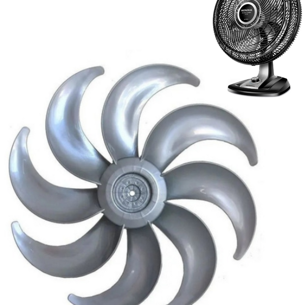 Hélice 8 Pás Para Ventilador Mondial 50cm Vt-51 Cinza