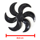 Hélice Ventilador Mondial C/ 6 Pás 40cm Original Preto