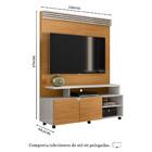 Home Berlim 1,36 Estante Painel Rack Tv Até 60 Polegadas Prat