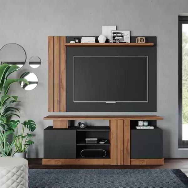 Home Cristal Para Tv Até 50 Polegadas Com Prateleria Chumbo/s