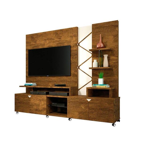 Home Cross Toque Bp Para Tv Até 55'' Lukaliam Canela E Vanilla