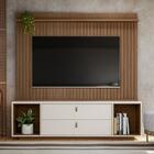 Home Dakar Estante Painel Tv Até 75 Polegadas Ripado Pratelei