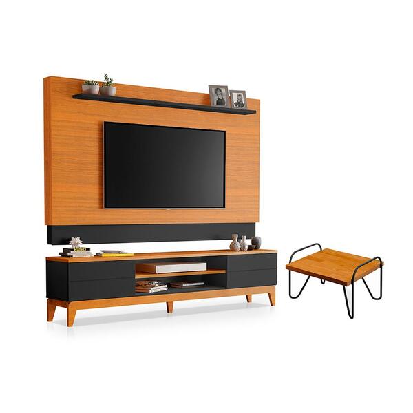 Home E Mesa De Centro Lancy Preto Freijó Naturale