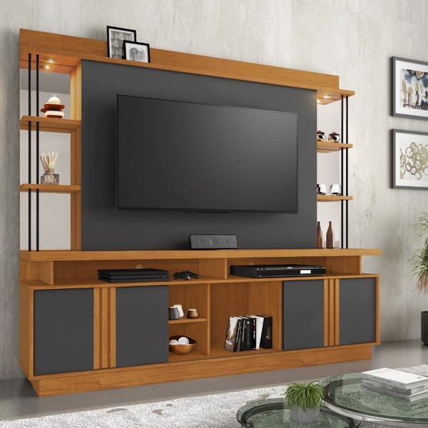 Home Esplendor Com Portas De Correr E Espelhos Ideal Para Tv