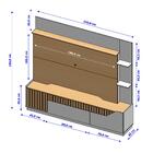Home Estante Rack Dallas Ripado Para Tv Até 75 Polegadas