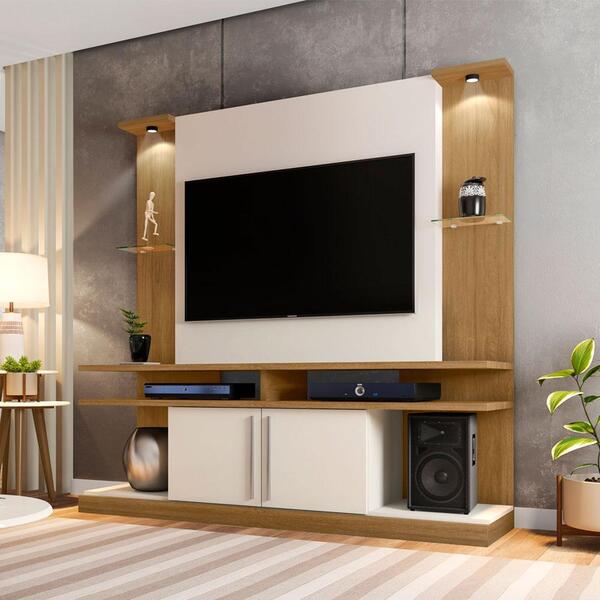 Home Estante Sala Para Tv De Até 60 Polegadas York Com Led