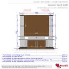 Home Estante Sala Para Tv De Até 60 Polegadas York Com Led