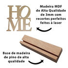 Home Frase Palavra De Mesa Em Mdf Com Base Madeira De Pino