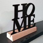 Home Frase Palavra De Mesa Em Mdf Com Base Madeira De Pino