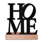 Home Frase Palavra De Mesa Em Mdf Com Base Madeira De Pino