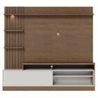 Home Frisado Para Tvs 65" Udine Amendoa Off White Mate