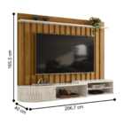 Home Frisado Para Tvs 75" Ravena Naturale Off White
