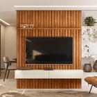 Home Frisado Para Tvs De 80"  Avinhão Cinamomo Mel Off White