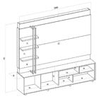 Home Logan Gris Com Pés Para Tv Até 60'' Dj Móveis Carvalho N