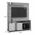 Home Love Para Tv Até 65" Jcm Móveis Cestaplus Cacau/ Off Whi