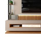Home Moderno Para Tv Até 60 Polegadas Ripado Com Led 100% Mdf