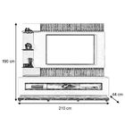 Home Moderno Para Tv Até 60 Polegadas Ripado Com Led 100% Mdf