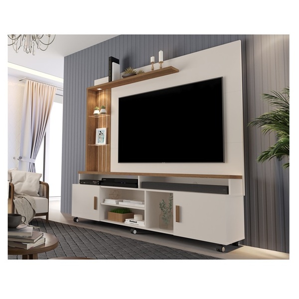 Home Ocean 1.8 Off White/canela - Carmolar Móveis | Leroy Merlin