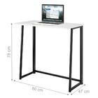 Home Office Vintage Para Escritório Slim Syst Preto E Branco