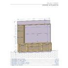 Home Painel Atlanta Sala Tv 65 Polegadas C/ Led