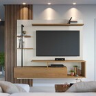 Home Painel Suspenso 180cm Maui Led Off White/freijó G73 - Gr