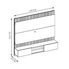 Home Painel Suspenso 180cm Ripado Lazio Led Off White/freijó