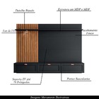 Home Painel Suspenso 200cm Ripado Caraíva Led Preto/noce G73