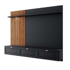 Home Painel Suspenso 200cm Ripado Caraíva Led Preto/noce G73