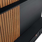 Home Painel Suspenso 200cm Ripado Caraíva Led Preto/noce G73