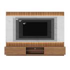 Home Painel Suspenso 220cm Ripado Lazio Led Noce/calacata G73