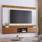 Home Painel Suspenso 220cm Ripado Lazio Led Noce/calacata G73