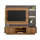 Home Para Sala Com Led Tv 65 Polegadas Amêndoa Chumbo Verbena