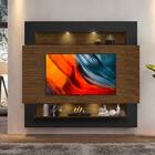 Home Para Sala Tv Até 75 Polegadas Com Led Preto Malbec Milão