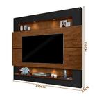 Home Para Sala Tv Até 75 Polegadas Com Led Preto Malbec Milão