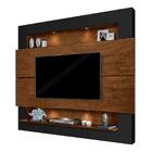 Home Para Sala Tv Até 75 Polegadas Com Led Preto Malbec Milão