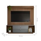 Home Para Tv 2 Portas Jade Cedro Cinza Perolizado